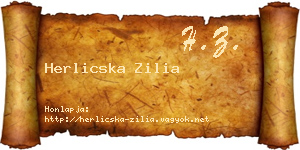 Herlicska Zilia névjegykártya